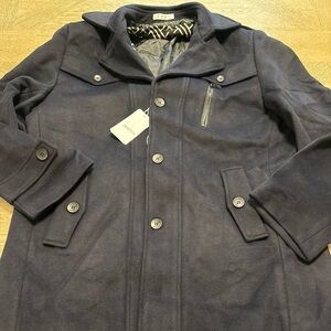 zeetoo Men's Wool Peacoat Winter Buttons Jacket Windproof Classic Pea Coat 2xl